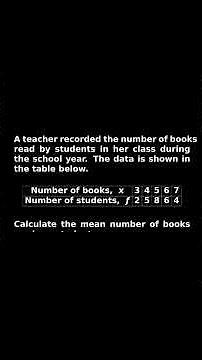 How To Calculate the Mean From a Frequency Table - Statistics