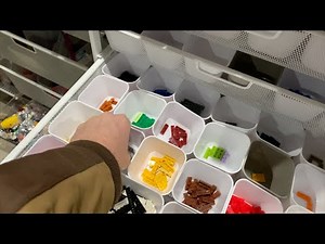 I got to use my new Lego storage system!