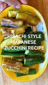 Japanese Hibachi Zucchini is done in ten minutes! Makes you eat a lot of zucchini! #japaneserecipes