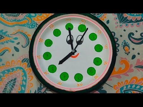 How to make clock with paper plate