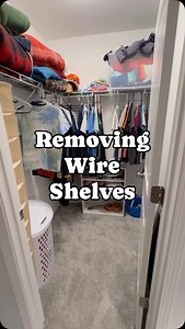 How to easily remove wire shelving from your walls! #diy #tips #diytipsandtricks #wireshelving | Project Shaunna