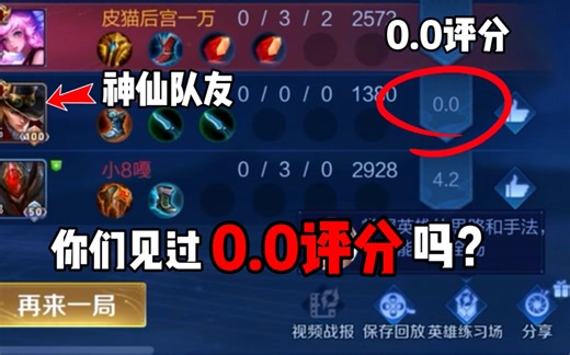 你们见过0.0的评分吗？全程挂机居然只扣4分，这举报机制还得优化！