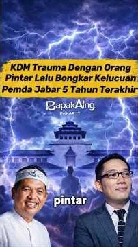 KDM Traumatized by Smart People, Then Reveals the Hilariousness of the West Java Regional Governm...