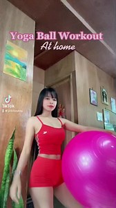 Yoga ball Workout at home 1 round x 30 seconds each | Jinkikaykay