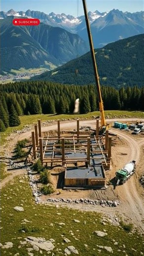 This Alpine Lodge Build Is Absolutely Mesmerizing #timelapse #construction