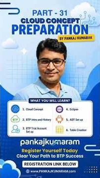 31. ECLIPSE DOWNLOAD AND SETUP CLOUD CONCEPT AND BTP | PANKAJKUMARAM