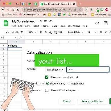 Google Sheets Data Validation