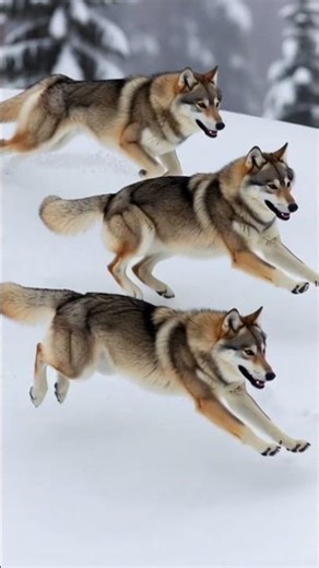 This is How Wolves Survive (and Thrive) in Winter #wolf #winter #funny #wildlife #dreamscreenai