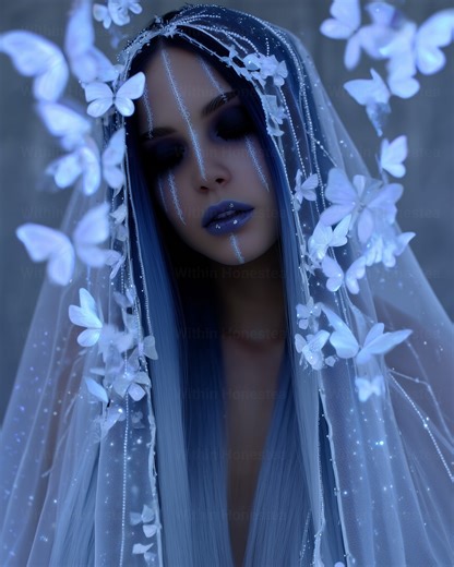 15K views · 885 reactions | Tis the season  Coraline, Sally, Corpse Bride inspired animation. #synthography #fantasyart #Coraline #TheNightmareBeforeChristmas #corpsebride #halloween2025 #Halloween #fantasyworld #fantasy #halloweenlook | Ashleigh Adkins | Facebook