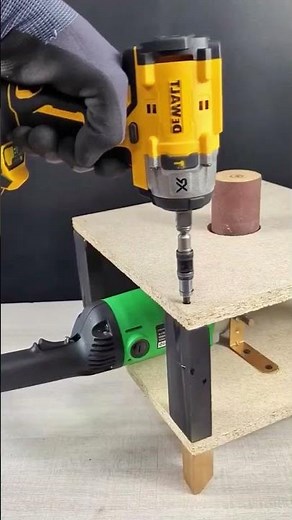 How To Turn An Angle Grinder Into A Powerful Vertical Spindle Sander#viralvideo #woodworking #tools