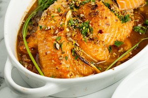 Maple Bourbon Braided Salmon