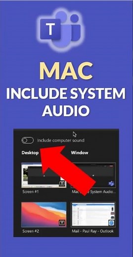 How to Share System Audio on Mac in a Microsoft Teams meeting // Include Computer Sound #shorts