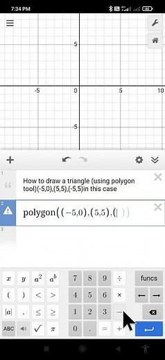 how to draw a triangle in desmos #desmos #maths #art #desmos art