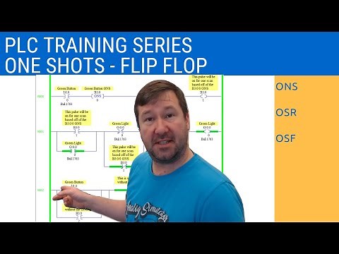 Program a Flip Flop Using One Shots. ONS, OSR, OSF in Allen Bradley's RsLogix 500