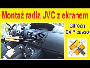 Installing a radio with a screen in a C4 Picasso JVC KD-X561DBT 1 DIN