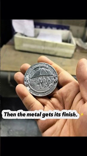 Inside the factory: How custom challenge coins are made! 🛠️ #shorts