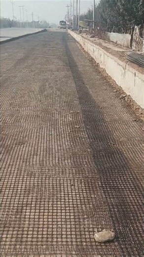 Geogrid use in road construction /geogrid installation with j hook #geogrid #viral #shorts #trending