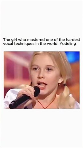 the girl who mastered one of the hardest vocal techniques in the world.yodeling