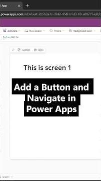 Power Apps: Add a Button & Navigate to a New Screen in 60 Seconds ✅ #powerapps #powerplatform