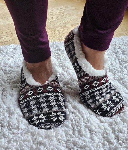 Sherpa Lined House Slipper Socks: Non-skid Cozy Booties, Comfy Indoor Slippers - Etsy