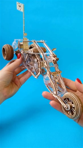 Black Wolf tricycle This constructor is perfect for enthusiasts of mechanical models and those who enjoy assembling and observing the operation of mechanisms. #ViterModels #ViterModelsUSA #WoodenToys #3DPuzzle #BlackWolfTricycle #MechanicalPuzzle #3DModel #AssemblyFun #Tricycle #EngineeringArt #ModelBuilding #UniqueDesign
