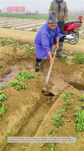 How to Redirect Water for Irrigation | Simple Ditch Digging