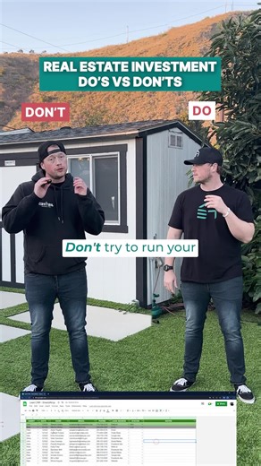 Real estate investment do’s ✅ vs. don’ts ❌ Follow for more ways to build a smarter real estate investment business. #realestateinvesting #realestatecrm #resimpli #wholesalinghouses #kpitracking