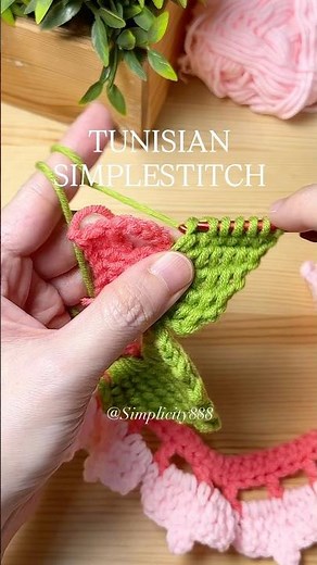 ❤️🧶Tunisian Simple Stitch #crochet #simplicity888 #handmade #tunisiancrochet #tutorial #diy