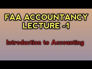 FAA JKSSB LECTURE-1 Introduction to accounting Full syllabus 