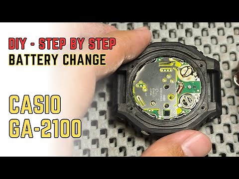 DIY Casio G-Shock GA2100 (CasiOak) Battery Change at home | Step by Step - SR726W, AC Reset etc