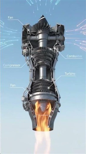 What Really Happens Inside an Aircraft Engine? 🔥✈️ | Aviation Knowledge in Seconds
