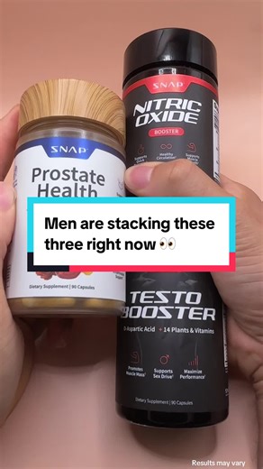 Men are stacking these three right now. The Ultimate Trio with Testo Booster Prostate Health Nitric Oxide Booster. Results may vary. #menshealth #menover40 #tiktokshopcreatorpicks #snapnewarrivals #TikTokCreatorSearchInsightsIncentive