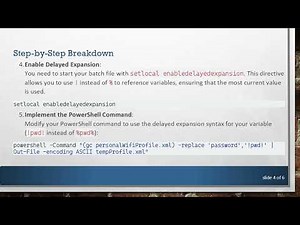 How to Use PowerShell String Replacement in a Batch File with Variables