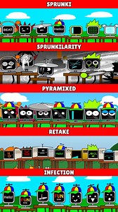 Incredibox Sprunki but All Mr.Fun Computer VS Sprunkilarity VS Pyramixed VS Retake VS Infection Mix Version #sprunki #incredibox | Pwink Mainan