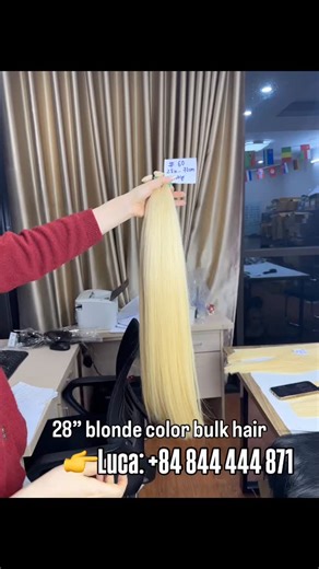 Luca 5S Hair Factory on Instagram: "Gold bulk hair with a soft, natural shine ✨ Warm golden tone that stands out beautifully 💛 ✔️ Smooth, clean bulk hair ✔️ Natural-looking gold color ✔️ Soft texture, easy to work with ✔️ Perfect for braiding, styling, and custom wigs High quality you can see and feel 😍 Great choice for salons and bulk orders ✨ 📲 WhatsApp: +84 8444 44871 📩 Dm us to order now #goldbulkhair #bulkhair #braidinghair #humanhairvendor #vietnamesehair 5shair"