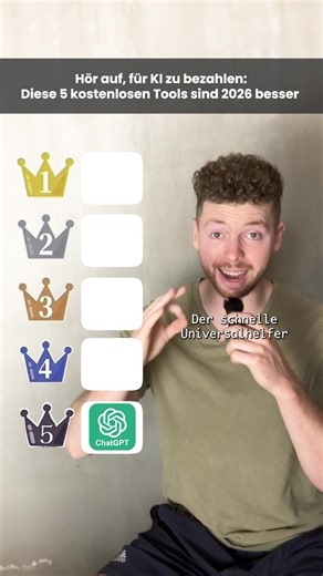 Top 5 Kostenlose KI Apps für 2026