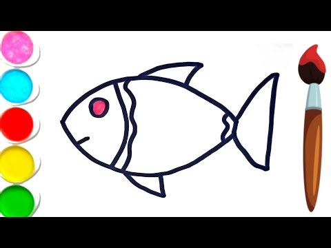 Fish drawing tutorial for kids and toddler's | how to draw fish
