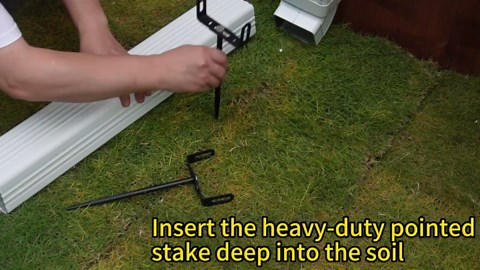 Downspout Bracket,Heavy Duty Size-Adjustable Storm-Proof Downpipe Bracket with Rust-Resistant Coating-Solid Iron Construction,Stable Support,Easy Install,for Lawn,Yard & Industrial Use (2 Pack White)