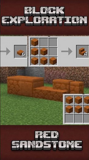 RAREST SANDSTONE (Also its red) #minecraftwiki #minecraftfacts #blockexploration