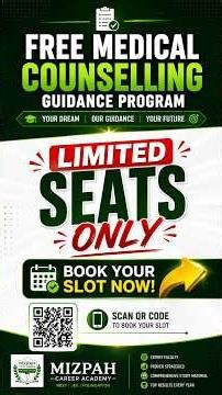 Free Medical Counselling Guidance Program at Your District Limieted seats only - Registration Must