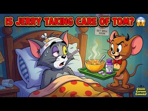 "Is Jerru Taking Care of Tomu? 😂 Funny Mouse & Cat Cartoon"