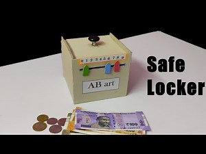 Amazing safe with secret combination number lock || DIY cardboard mini safe locker