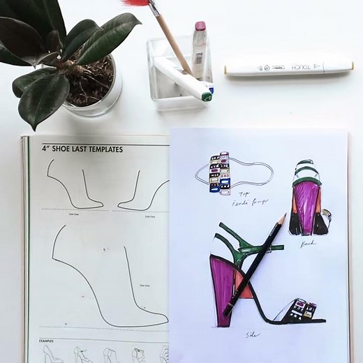 How to Draw Sandals with Shoe Design Book