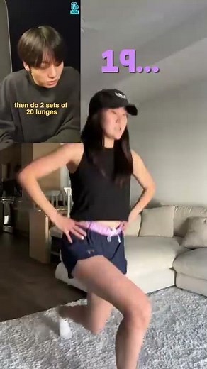 Trying Jungkook’s VLIVE workout tip 💜😅