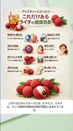 アイスティーと混ぜて飲むことが多いライチの健康効果