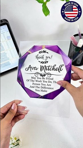 Thank You Gift, Employee Award, Retirement Appreciation | Personalized Acrylic Plaque