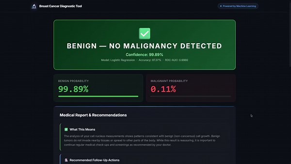 Breast Cancer Diagnostic Web App with AI-Powered Results | Muhammad Faizan posted on the topic | LinkedIn