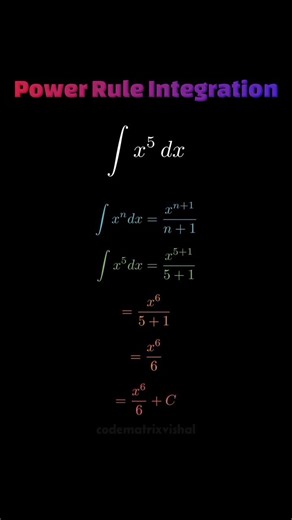 Power Rule Integration Explained Visually Calculus Concept Made Simple #calculus #integration