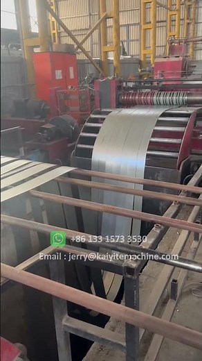 Sheet metal galvanized steel coil slitting line working in client workshop
