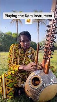 Playing the Kora instrument 🔥✨